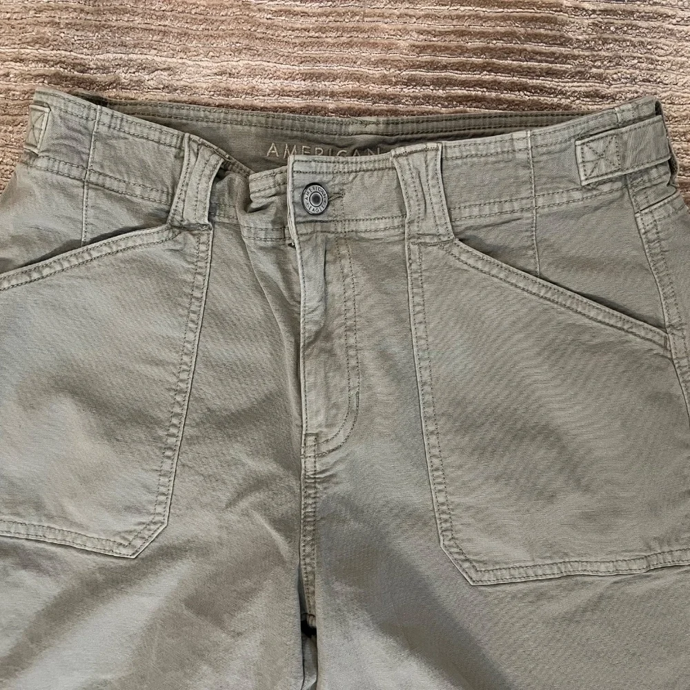 American Eagle Outfitters Wide Leg Pants - Olive Green